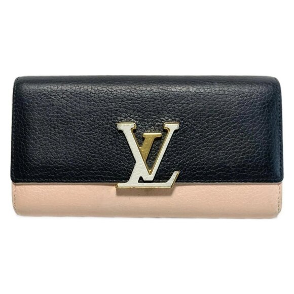 LOUIS VUITTON Porte Foyle Capucine  Noir Capucines - Leather 521-090125 - Picture 1 of 5